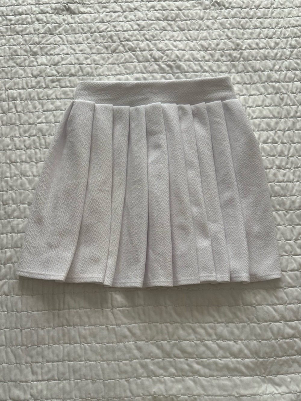 White Pleated Skirt
